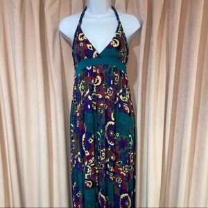 Floral printed halter top dress